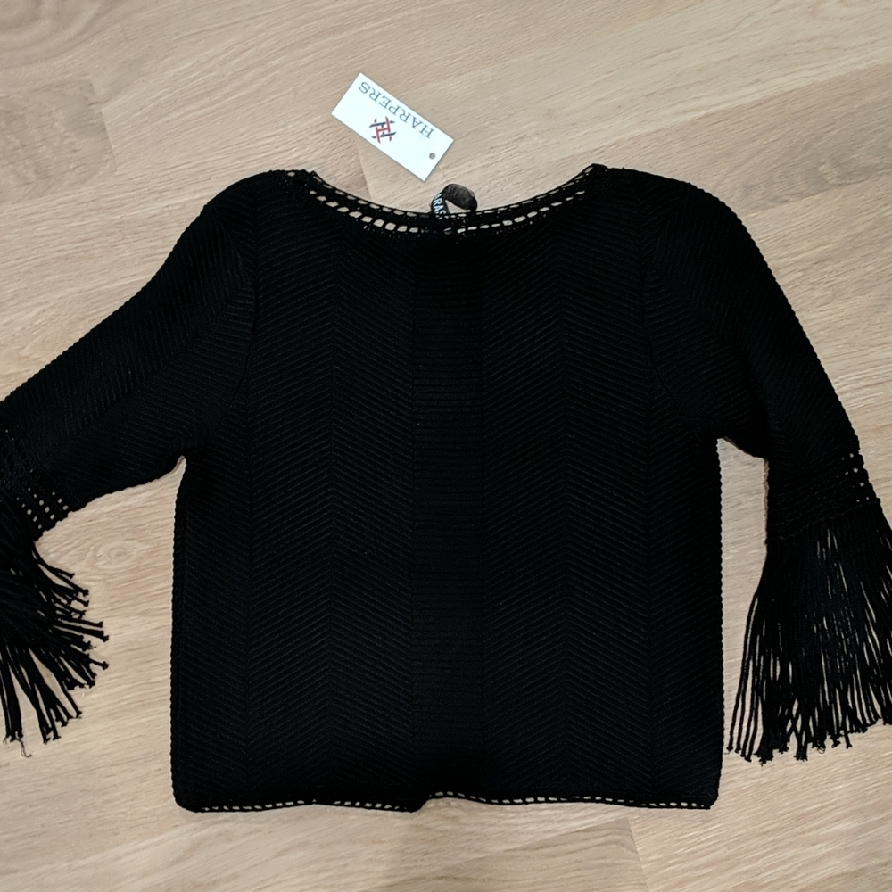 Yoana Baraschi New Sweater Fringe Sleeve Jacket - Picture 7 of 9